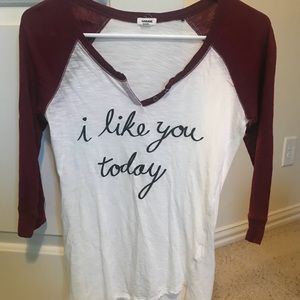 “i like you today” shirt